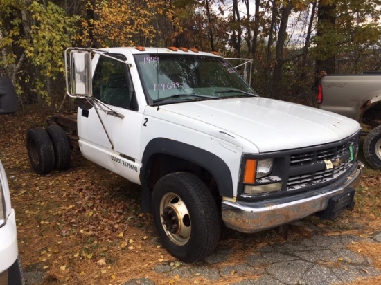 1999 CHEVROLET 3500 CAB-N-CHASSIS, 119,699 MILES, S/N: 1GBJK34R6XF022511