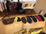 LEATHER FANNY PACK & (6) PAIR OF LEATHER GLOVES