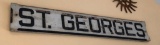 WOOD ST GEORGES SIGN, APPROXIMATELY 6'X12