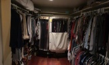 (540) DESIGNER XS & S APPAREL, FOOTWEAR & DUVET COVERS IN CLOSET: (VIDEO AVAILABLE)