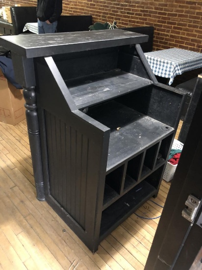WAITRESS STATION, (2) SIDE CABINETS, CHALK BOARD & MISCELLANEOUS