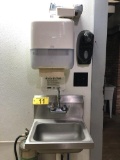 S/S HAND SINK W/ TORK PAPER TOWEL & SOAP DISPENSERS