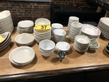 LOT OF (88) ASSORTED DISHWARE & SAUCE CUPS