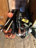 LOT OF (14) ICE FISHING TRAPS, SPOONS & JIG POLES