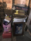 STORAGE CHEST, FRAMES, KID TOYS, STAND, GLASSWARE & MISCELLANEOUS