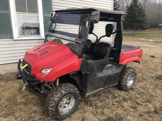 2010 HONDA BIG RED 4x4 UTV, S/N: 3HIVE0108AD100427