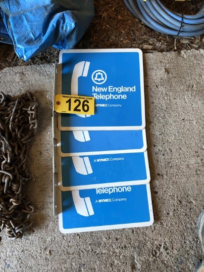 LOT OF (4) TELEPHONE SIGNS