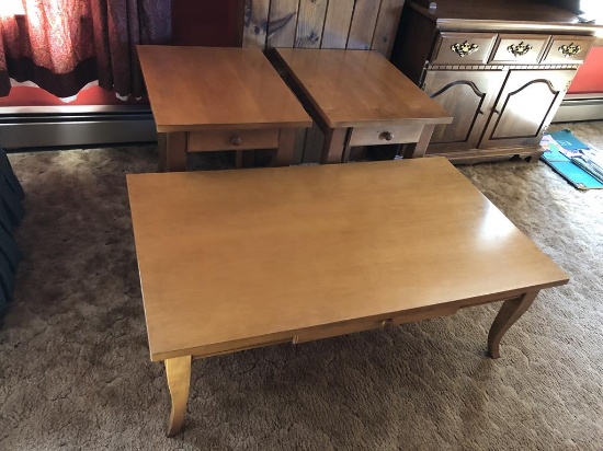 3-PIECE COFFEE & END TABLE SET