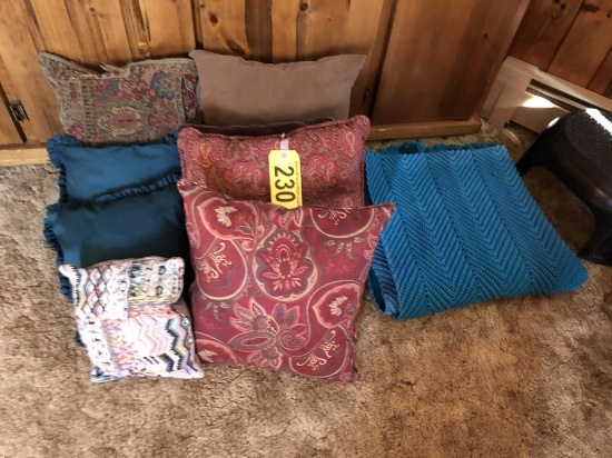PILLOWS & AFGHAN BLANKET