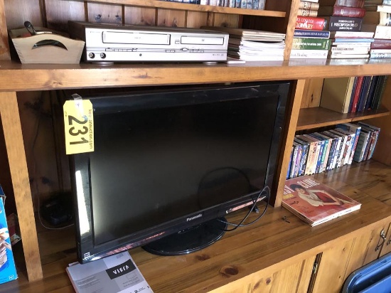PANASONIC TC-L32C22 TV, EMERSON VHS/DVD PLAYER, DVD'S, VHS TAPES & CD'S