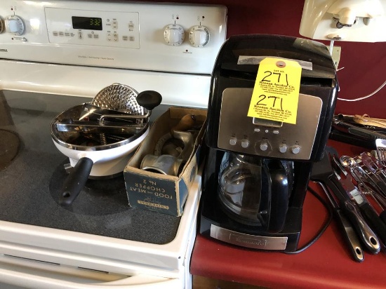 KENMORE COFFEE MAKER, UNIVERSAL GRINDER, FOOD MILL