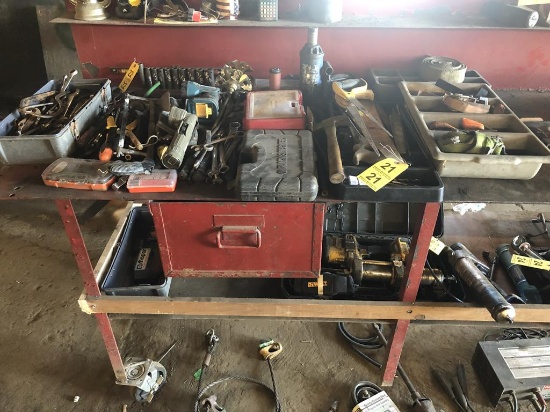 ASSORTED HAND TOOLS, WRENCHES & TRAYS