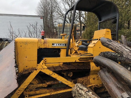 JOHN DEERE 350B CRAWLER DOZER, OROPS, 6-WAY BLADE, CABLE WINCH