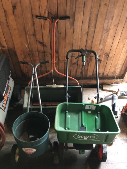 LOT: DROP SPREADER & (2) BROADCAST SPREADERS