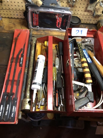 TOOL LOT ON BENCH