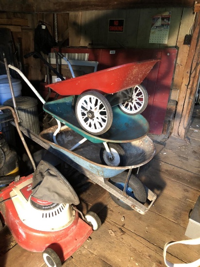 JACKSON LAWN & GARDEN CART, JACKSON M-4.5 & CARMI WHEEL BARROWS
