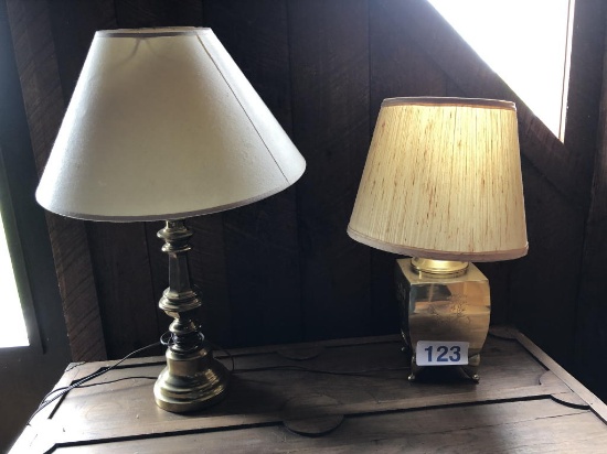 BRASS BASE TABLE LAMPS