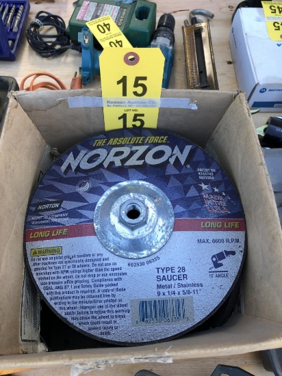 NORZON TYPE 28 SAUCER METAL/SS 9 X 1/4 X 5/8-11" DISC