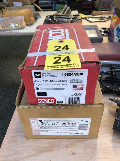 BOXES OF SENCO NAILS: 2-3/8"X.113" & 3-1/2"X.131"