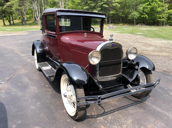 1929 FORD MODEL A DELUXE SPORT COUPE, 83,678 MILES S/N: A3797350