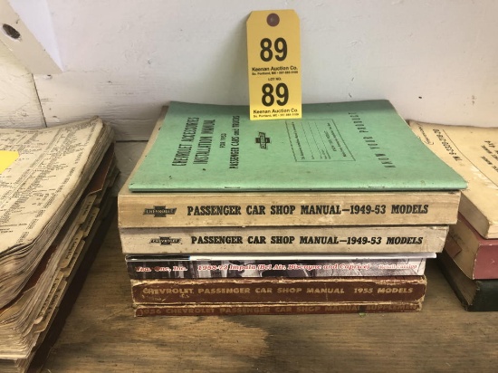 LOT OF CHEVROLET SHOP MANUALS & CATALOG: