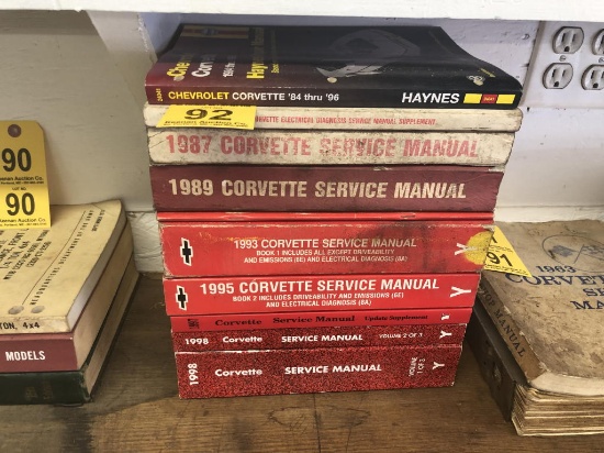 LOT OF CORVETTE MANUALS: