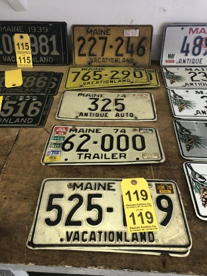 MAINE 1959-70 LICENSE PLATES