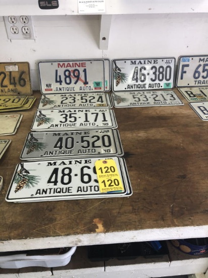 MAINE ANTIQUE AUTO PLATES