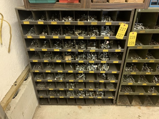 72-BIN BOLT CABINET & CONTENTS