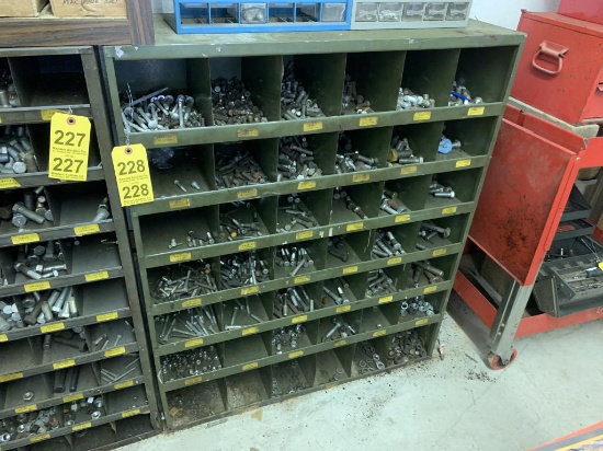 42-BIN BOLT CABINET & CONTENTS