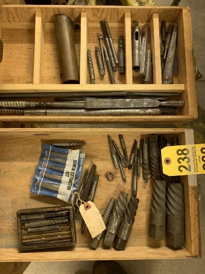 LOT OF SCREW EXTRACTORS (2) DRAWERS
