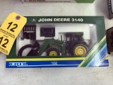 ERTL JOHN DEERE 3140 TRACTOR W/ ATTACHMENTS 1/32 SCALE DIE CAST