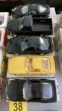 ERTL PLASTIC CARS: 92 & 93 CAMARO Z28, 92 CHEVY SPORTSIDE, (2) 92 CORVETTES