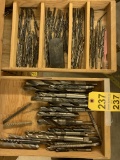 LOT OF ASSORTED DRILL BITS IN (2) DRAWERS