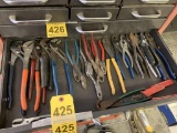 LOT OF (24) ASSORTED PLIERS, ADJUSTABLE WRENCHES & MISCELLANEOUS
