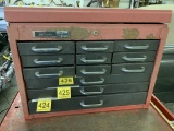 MASTER MECHANIC 12-DRAWER TOOL CHEST & MISCELLANEOUS TOOLS IN TOP (9) SMALL DRAWERS