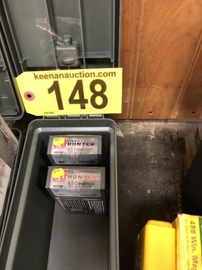(2) BOXES OF 6.5 CREEDMOR 143GR ELD-X HORNADY AMMO