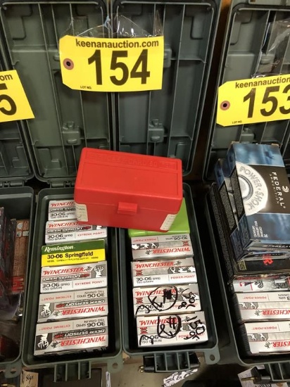 (12) BOXES OF 30-06 150-180GR WINCHESTER & REMINGTON AMMO