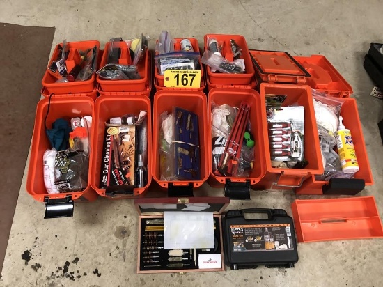 LOT OF GUN CARE & ACCESSORIES IN (6) BOXES