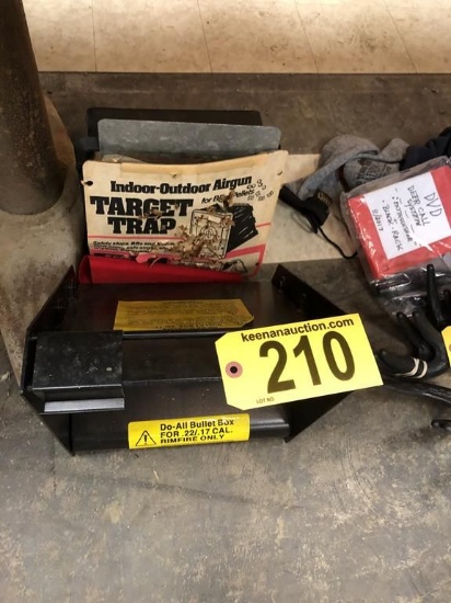 LOT OF BULLET BOX & TARGET TRAP