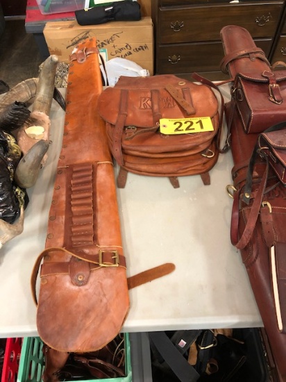 CUSTOM LEATHER RIFLE CASE & SADDLE BAGS