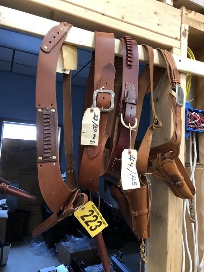 LEATHER BELTED GUN HOLSTERS