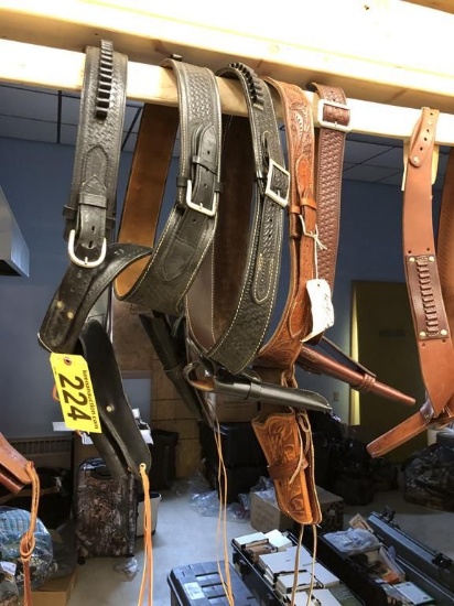 LEATHER BELTED GUN HOLSTERS