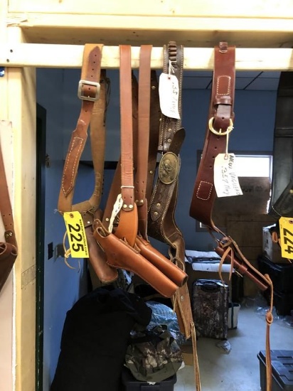 LEATHER BELTED GUN HOLSTERS