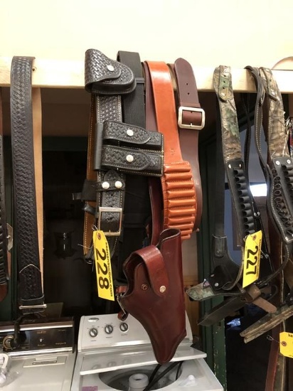 LEATHER BELTED GUN HOLSTERS