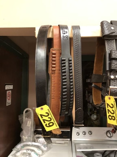 (2) AMMO BELTS & (2) BELTS