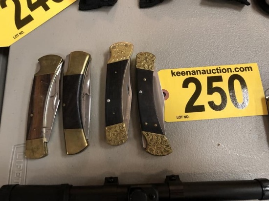 PRECISE DEER SLAYER, STAINLESS & (2) BUCK 110'S KNIVES