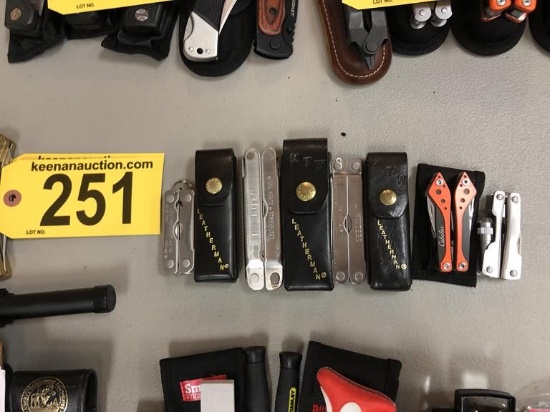 CABELAS, UNKNOWN & (3) LEATHERMAN MULTI-TOOLS