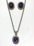 PURPLE OVAL GEMSTONE VNS STG 16