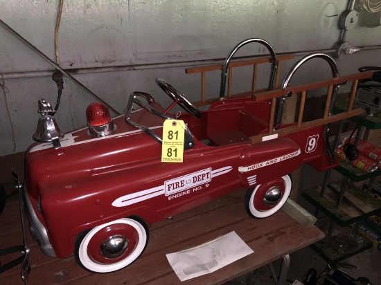 american retro fire truck pedal car